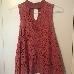 Pink lace top Altard State